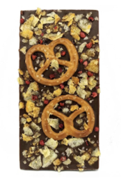 Ritonka Luxe Chocolade Reep Melk met Pretzel, Knapperige Chips & Rode Peper