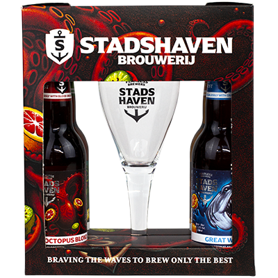 Stadshaven Brouwerij Discovery Box 4 flesjes + Glas ( Niet online)