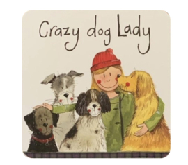 Alex Clark Onderzetter Crazy Dog Lady Honden (PER STUK)