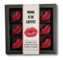 Kusjes: Mama is de Liefste (Melk Callebaut Chocolade)