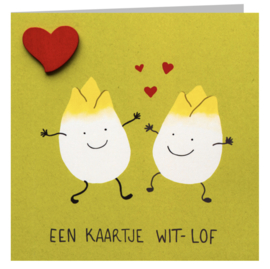 Kaart + Enveloppe: Een Kaartje Wit-Lof