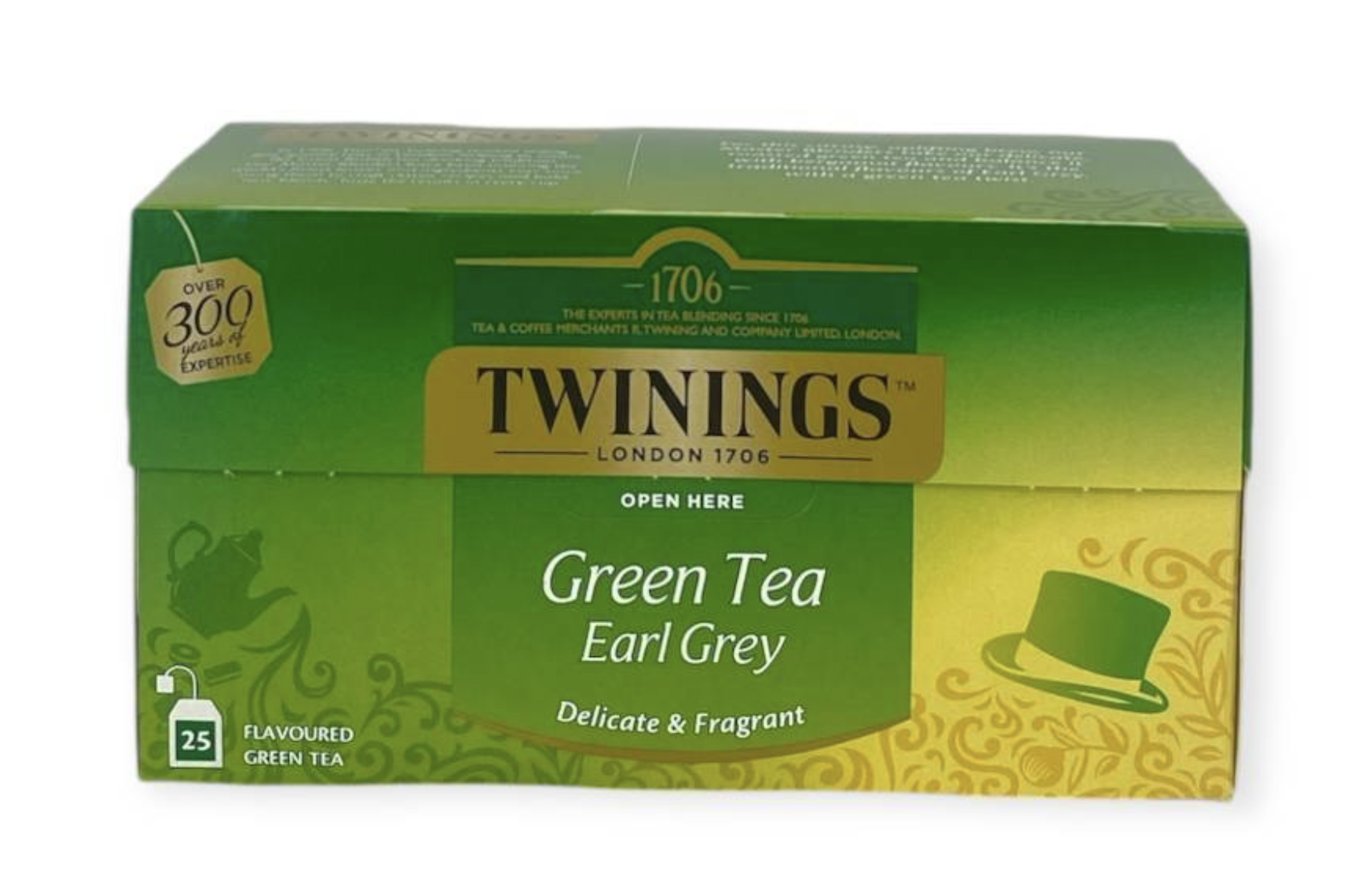 Twinings Thee Green Earl Grey 25 stuks (groen)