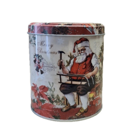 Kerstman Blik (Vul eventueel zelf met stroopwafels)