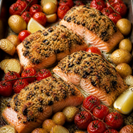 RECEPT: Hoofdgerecht: Zalm uit de Oven met La Belle-Iloise Thoïonade-Korst
