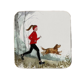Alex Clark Onderzetter Morning Run Ochtend Wandeling (PER STUK)