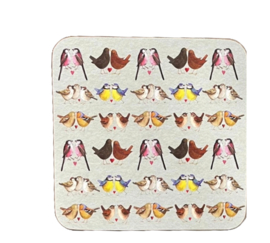 Alex Clark Onderzetter Brilliant Birds Vogels (PER STUK)
