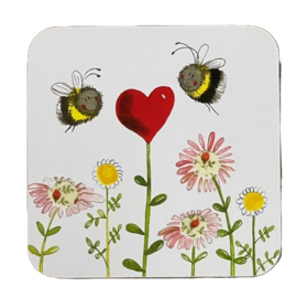 Alex Clark Onderzetter Bees & Heart Bijen (PER STUK)