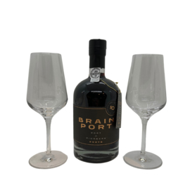Brainport Port 500 ml. + 2 Glazen in Geschenk Doos (Tawny)