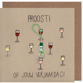 Kaart + Enveloppe: Proost op Jouw Verjaardag!