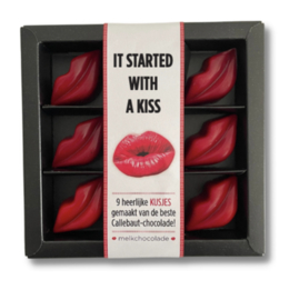 Kusjes: It started with a Kiss (Melk Callebaut Chocolade)