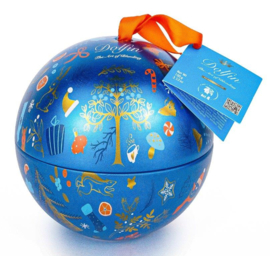 Dolfin Metalen Kerstbal Melkchocolade