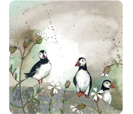 Alex Clark Onderzetter Puffins PapegaaiDuikers (PER STUK)