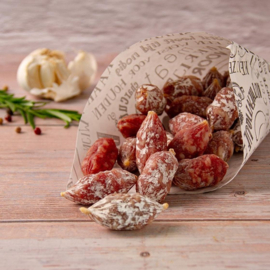 Mini droge worstjes naturel (Per 100 gram*)