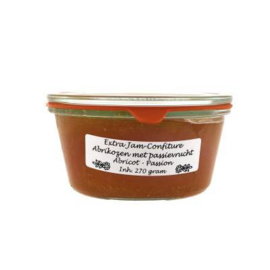 Woerkom's extra Jam-Confiture Abrikoos Passievrucht 270 gram