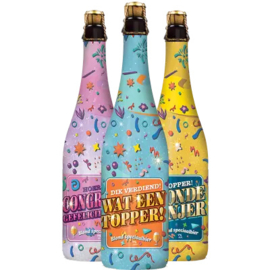 Bier Blond Dik verdiend, Wat een Topper! (Grote Fles)