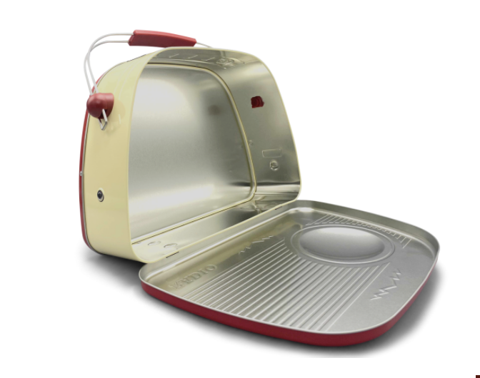Leeg Blik Rounded Radio Red