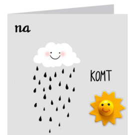 Kaart + Enveloppe: Na Regen komt Zonneschijn