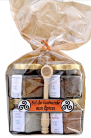 Set van 4 Luxe Guérande Zouten – Kerrie, Kruiden & Paprika