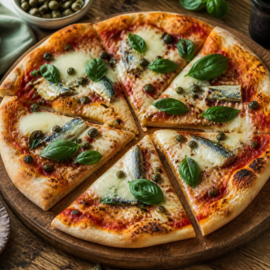 RECEPT: Hoofdgerecht: Pizza Margherita met La Belle-Iloise Sardines en Kappertjes