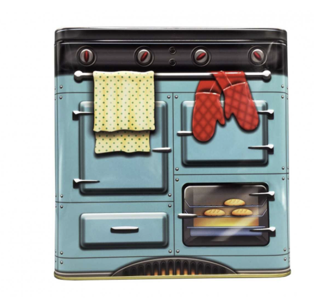 Leeg Blik Retro Cooker Blue