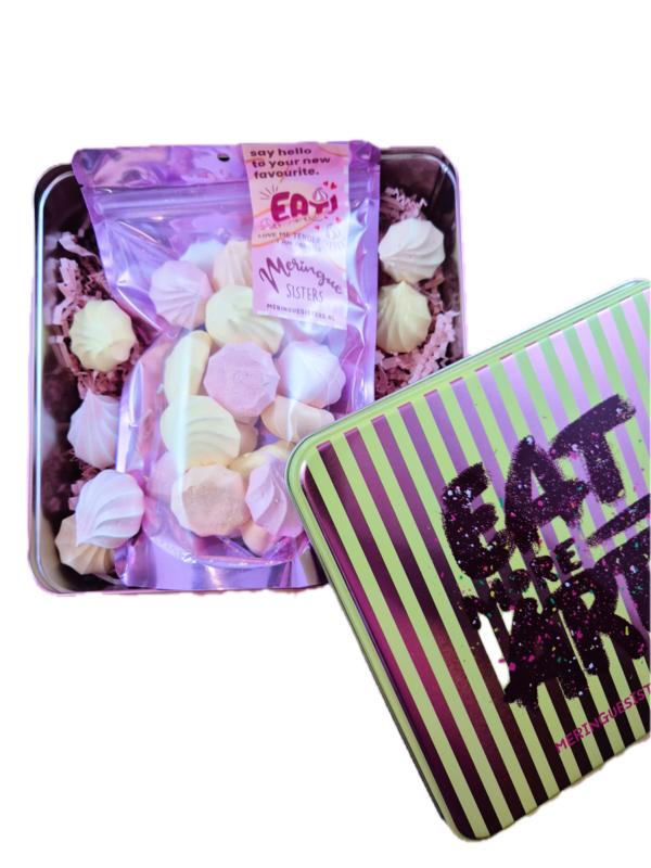 Meringue Sisters Bewaarblik gevuld met Rainbow Drops