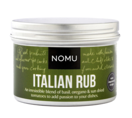 NOMU Italian Rub BBQ (pastasaus, risotto, vlees, kip, vis en groenten, pizza, lasagne)