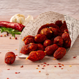 Mini droge worstjes Chorizo (Per 100 gram*)