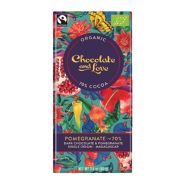 BIO Chocolate and Love Pomegranate Dark 70% 80 gram