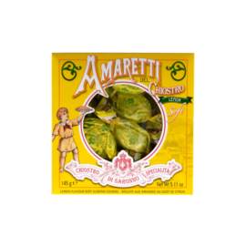 Chiostro Amaretti Limone Wrap Box Geel 145 gr.