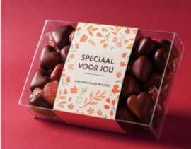 Valentijns hartjes assorti Transparante box