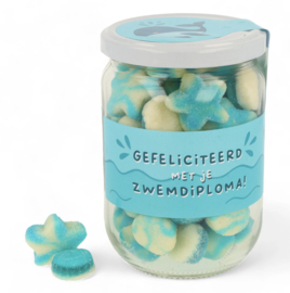 Snoeppot Gefeliciteerd met je zwemdiploma