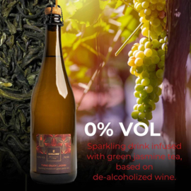 *Soolong Enjoy Jasmin Sparkling Witte Wijn 0% alc 750 ml.