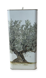 Fles met Olijfolie Dorica Groene Tint Glaswerk + 250 ml. Siciliaanse Olijfolie