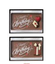 Chocolade Tabletje Happy B-Day (Uitvoering wisselt)