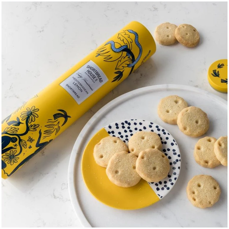 Shortbread Citroen Cookies Blik XL (32 cm hoog)