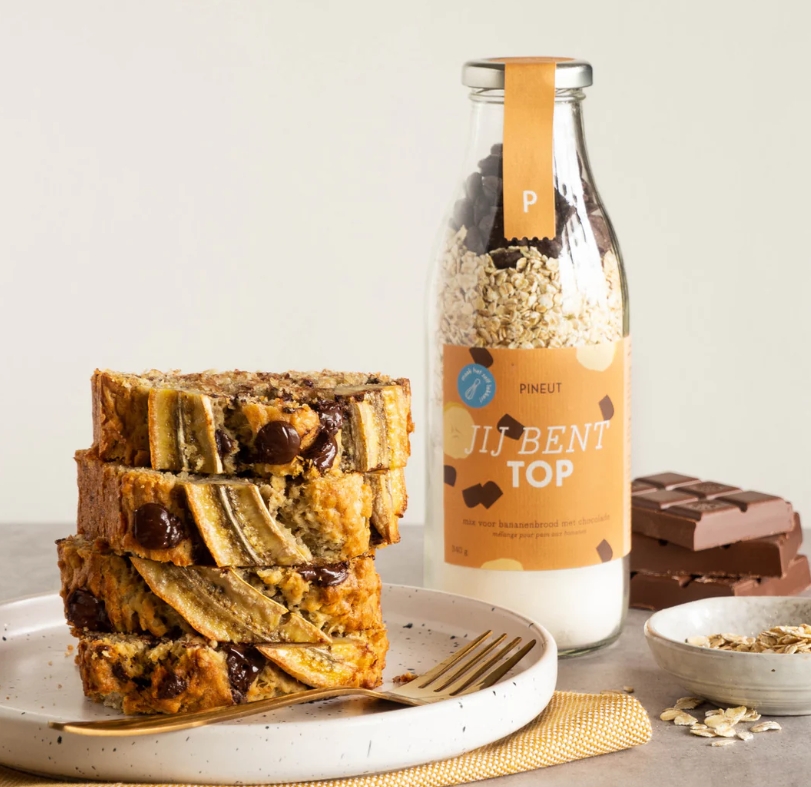 Pineut Bananenbrood Chocolade Cakemix, Jij bent TOP!