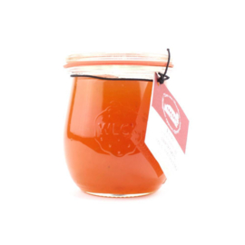 Alcoholhoudende confiture 4% abrikozen met amaretto  250 gr.