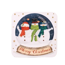 Farmhouse - Christmas Snowmen Snowglobe Tin