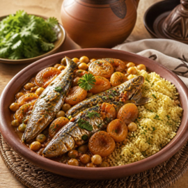 RECEPT: Hoofdgerecht: Kikkererwten-Tajine met La Belle-Iloise Kruidensardines