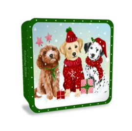 Embossed Jingle Paws Tin