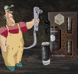 Kruipolie 50 cl kadoverpakking + 2 glazen (Drop Honing Smaak)