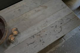 Oud houten salontafel 120x70 cm