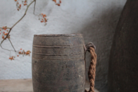 Oude houten pot