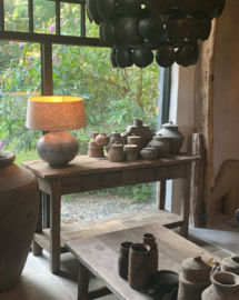 Oud houten sidetable