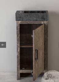 Landelijk toiletmeubel robuust hout