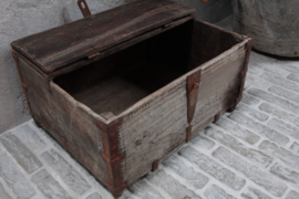 Oude houten kist