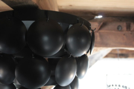 Plafonnière schijvenlamp zwart 35 cm