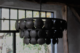 Hanglamp schijfjes zwart 60 cm