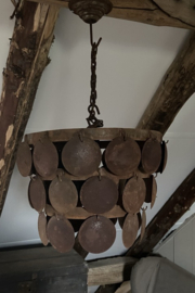 Schijvenlamp roest, 35 cm