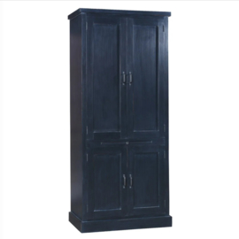 Kast minimalis old black/natural/grijs